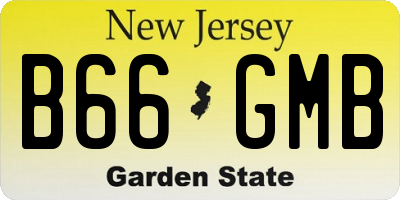 NJ license plate B66GMB