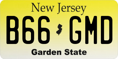 NJ license plate B66GMD