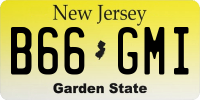 NJ license plate B66GMI