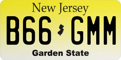 NJ license plate B66GMM
