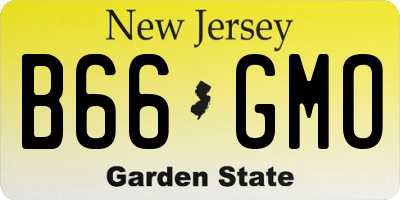 NJ license plate B66GMO