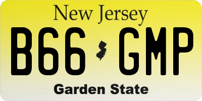 NJ license plate B66GMP
