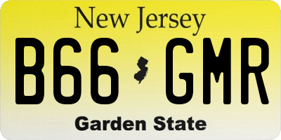 NJ license plate B66GMR