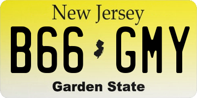 NJ license plate B66GMY