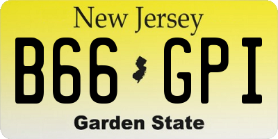 NJ license plate B66GPI
