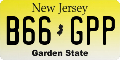NJ license plate B66GPP