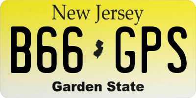 NJ license plate B66GPS