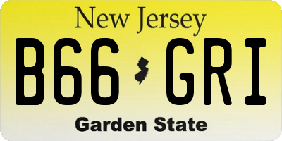 NJ license plate B66GRI