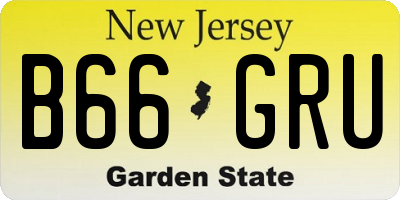 NJ license plate B66GRU
