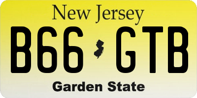 NJ license plate B66GTB