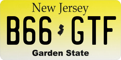 NJ license plate B66GTF
