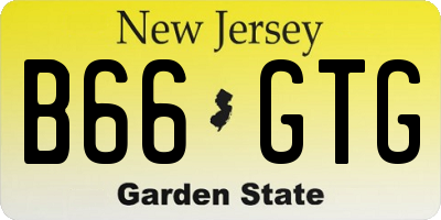 NJ license plate B66GTG