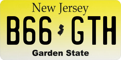 NJ license plate B66GTH