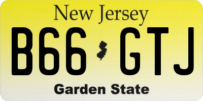 NJ license plate B66GTJ