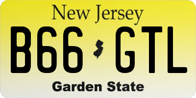 NJ license plate B66GTL