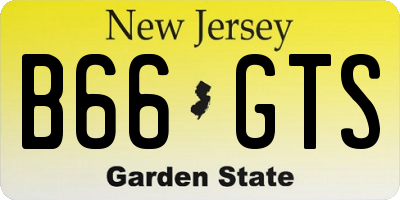 NJ license plate B66GTS