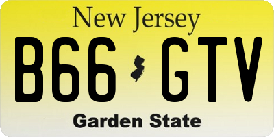 NJ license plate B66GTV