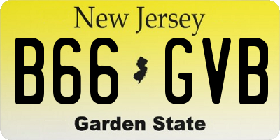 NJ license plate B66GVB