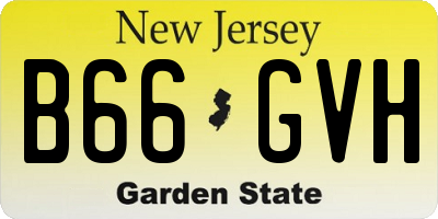 NJ license plate B66GVH