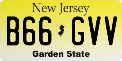 NJ license plate B66GVV