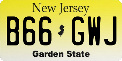 NJ license plate B66GWJ