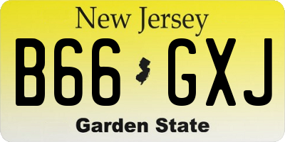 NJ license plate B66GXJ