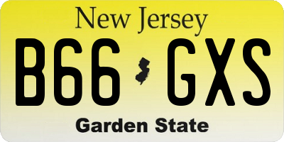 NJ license plate B66GXS