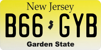 NJ license plate B66GYB