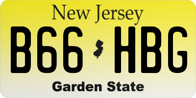 NJ license plate B66HBG
