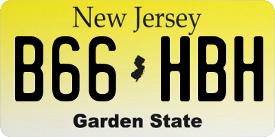NJ license plate B66HBH