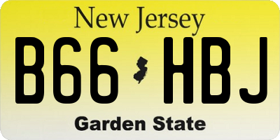 NJ license plate B66HBJ