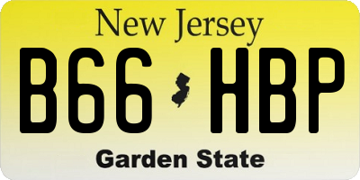 NJ license plate B66HBP