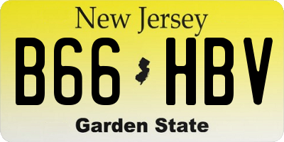 NJ license plate B66HBV