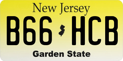 NJ license plate B66HCB