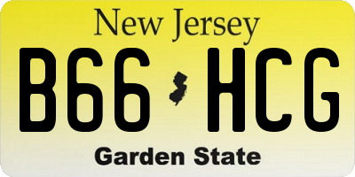 NJ license plate B66HCG