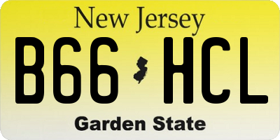 NJ license plate B66HCL