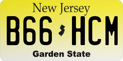 NJ license plate B66HCM