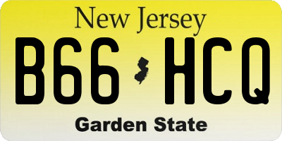 NJ license plate B66HCQ