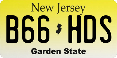 NJ license plate B66HDS