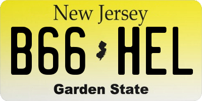 NJ license plate B66HEL
