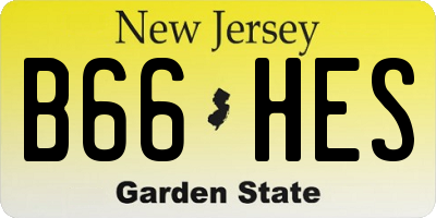 NJ license plate B66HES