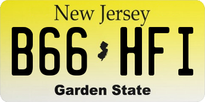 NJ license plate B66HFI