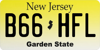 NJ license plate B66HFL