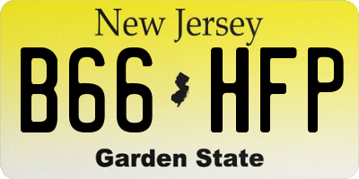 NJ license plate B66HFP