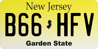 NJ license plate B66HFV
