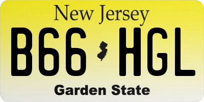 NJ license plate B66HGL