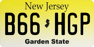 NJ license plate B66HGP