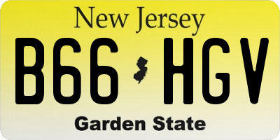 NJ license plate B66HGV