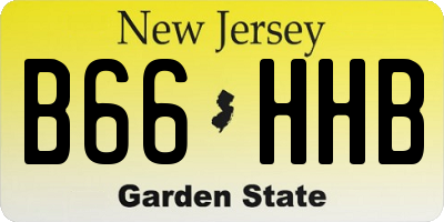 NJ license plate B66HHB