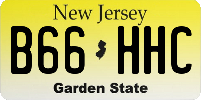 NJ license plate B66HHC